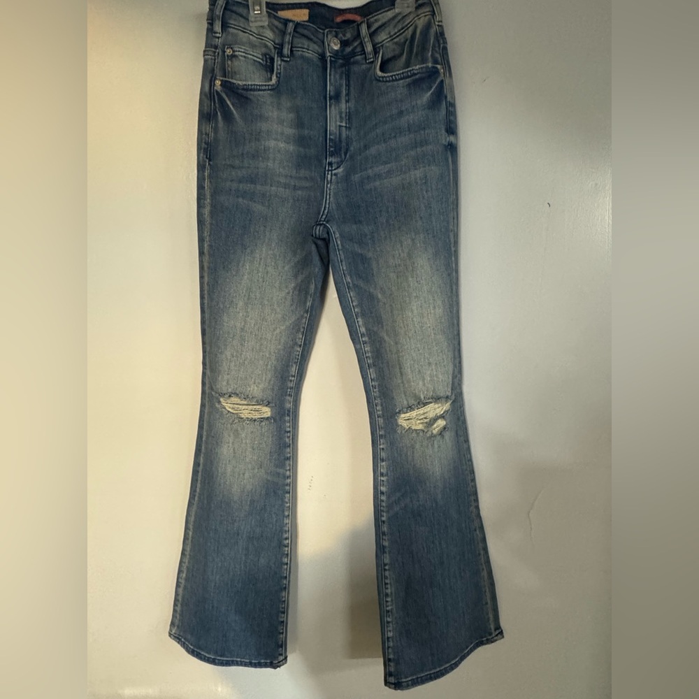 Anthropology Pilcro The Icon Distressed‎ Flare women’s jeans size 27